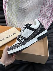 Fortok Louis Vuitton Trainer Sneakers in Black Crystal - 4