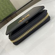 Fortok Gucci Black Mini Wallet With Gucci Script 772639 9x11x2.5cm - 5