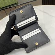 Fortok Gucci Black Mini Wallet With Gucci Script 772639 9x11x2.5cm - 2