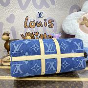 Fortok Louis Vuitton Keepall Bandoulière Bag Blue Denim M24315 45x27x20cm - 6