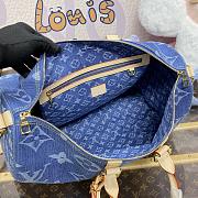 Fortok Louis Vuitton Keepall Bandoulière Bag Blue Denim M24315 45x27x20cm - 2