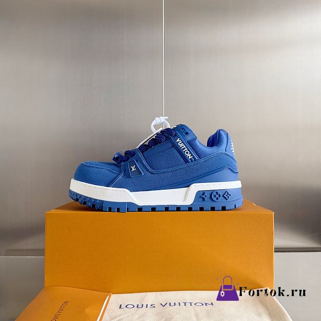 Fortok Louis Vuitton Trainer Maxi Sneakers in Blue  - 1