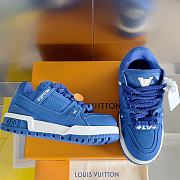 Fortok Louis Vuitton Trainer Maxi Sneakers in Blue  - 5