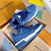 Fortok Louis Vuitton Trainer Maxi Sneakers in Blue  - 2