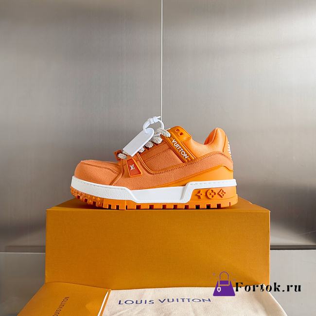 Fortok Louis Vuitton Trainer Maxi Sneakers in Orange - 1