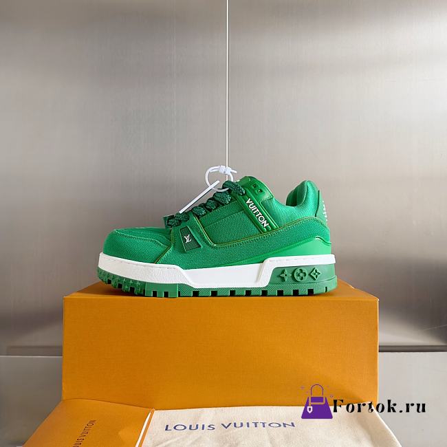 Fortok Louis Vuitton Trainer Maxi Sneakers in Green - 1