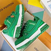 Fortok Louis Vuitton Trainer Maxi Sneakers in Green - 4