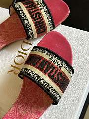 Fortok Dior SS24 Dway Embroidery Slides in Pink  - 4