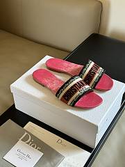 Fortok Dior SS24 Dway Embroidery Slides in Pink  - 6