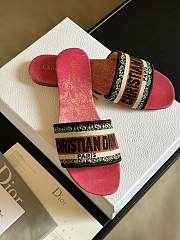 Fortok Dior SS24 Dway Embroidery Slides in Pink  - 5