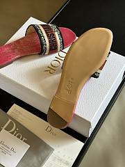 Fortok Dior SS24 Dway Embroidery Slides in Pink  - 2