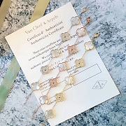 Fortok Van Cleef & Arpels Natural White Four-leaf Clover With Diamonds & Five-flower Bracelet Gold/ Silver / Rose Gold - 1
