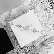 Fortok Van Cleef & Arpels Natural White Four-leaf Clover With Diamonds & Five-flower Bracelet Gold/ Silver / Rose Gold - 6
