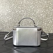 Fortok Valentino Garavani Leather Loco Vanity Case in Silver 16.5x10x7.5cm - 4