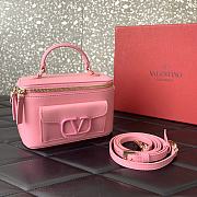 Fortok Valentino Garavani Leather Loco Vanity Case in Pink 16.5x10x7.5cm - 2