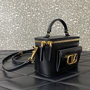 Fortok Valentino Garavani Leather Loco Vanity Case in Black 16.5x10x7.5cm - 5