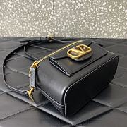 Fortok Valentino Garavani Leather Loco Vanity Case in Black 16.5x10x7.5cm - 4