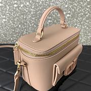Fortok Valentino Garavani Leather Loco Vanity Case in Beige 16.5x10x7.5cm - 4