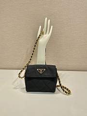 Fortok Prada Vintage Chain Hobo Bag Black 1BD643 14x13x5cm - 1