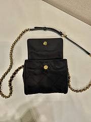 Fortok Prada Vintage Chain Hobo Bag Black 1BD643 14x13x5cm - 5