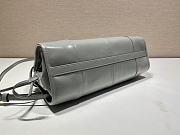 Fortok Prada Grey Medium Leather Handbag 1BA426 32x15.5x12cm - 6