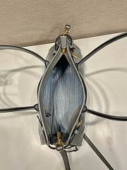 Fortok Prada Grey Medium Leather Handbag 1BA426 32x15.5x12cm - 3
