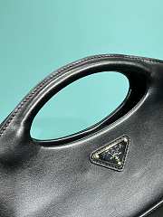 Fortok Prada Black Triangle-logo Leather Tote Bag 1BA421 30x5x20cm - 5