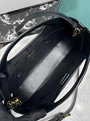 Fortok Prada Black Triangle-logo Leather Tote Bag 1BA421 30x5x20cm - 4
