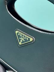 Fortok Prada Black Triangle-logo Leather Tote Bag 1BA421 30x5x20cm - 3