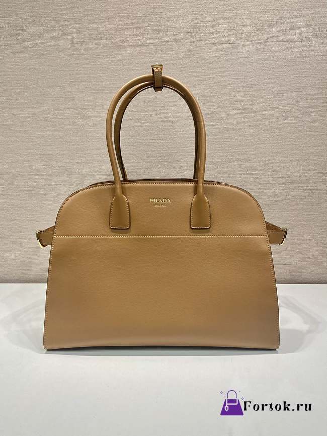 Fortok Prada Brown Leather Tote Bag 1BG508 40x29x20cm - 1