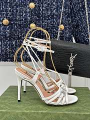 Fortok Gucci Horsebit Sandals White Leather  - 1