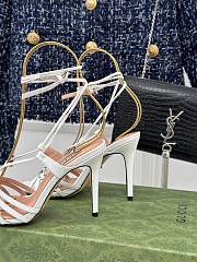 Fortok Gucci Horsebit Sandals White Leather  - 6