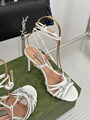 Fortok Gucci Horsebit Sandals White Leather  - 3