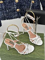 Fortok Gucci Horsebit Sandals White Leather  - 2