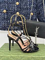 Fortok Gucci Horsebit Sandals Black Leather - 1
