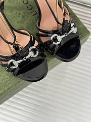Fortok Gucci Horsebit Sandals Black Leather - 5