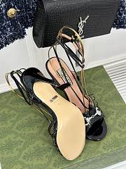 Fortok Gucci Horsebit Sandals Black Leather - 2