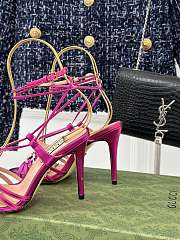 Fortok Gucci Horsebit Sandals Pink Leather - 6