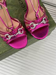 Fortok Gucci Horsebit Sandals Pink Leather - 4