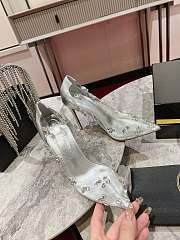 Fortok Christin Louboutin Degraqueen Embellished Pumps in Silver  - 2