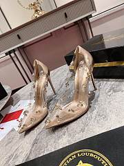 Fortok Christin Louboutin Degraqueen Embellished Pumps in Gold - 1