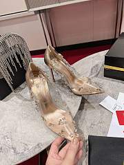 Fortok Christin Louboutin Degraqueen Embellished Pumps in Gold - 3