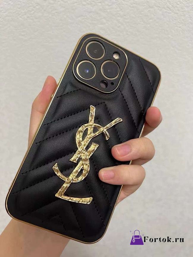 Fortok Saint Laurent Phone Case Black Gold - 1