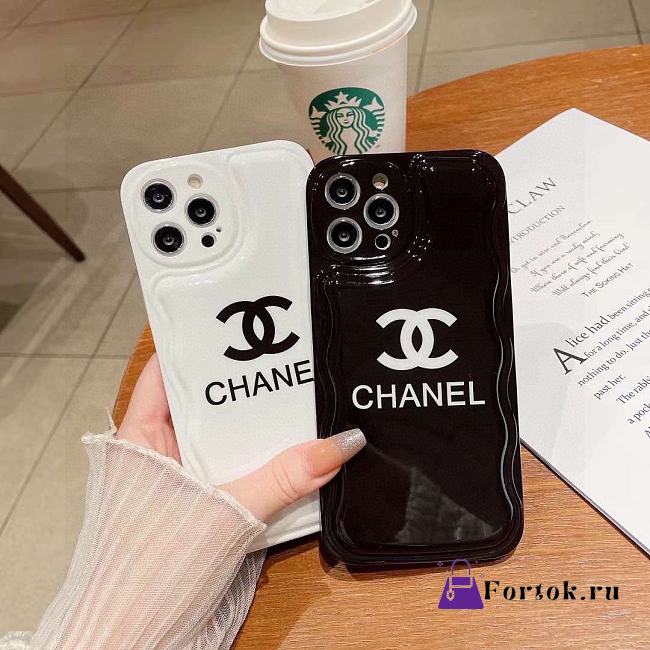 Fortok Chanel Wave Airbag Phone Case White/Black - 1