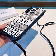 Fortok Dior Floral Crossbody Phone Case - 3