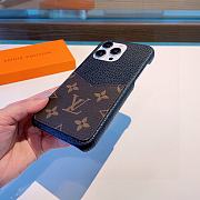 Fortok Louis Vuitton Classic Presbyopic Card Phone Case Black/Brown - 2