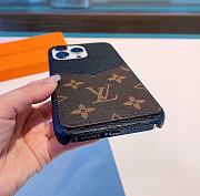 Fortok Louis Vuitton Classic Presbyopic Card Phone Case Black/Brown - 4