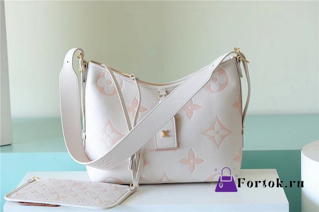 Fortok Louis Vuitton CarryAll PM Bag Bicolor Monogram Imprint Leather M24141 29×12×24cm - 1