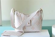 Fortok Louis Vuitton CarryAll PM Bag Bicolor Monogram Imprint Leather M24141 29×12×24cm - 1