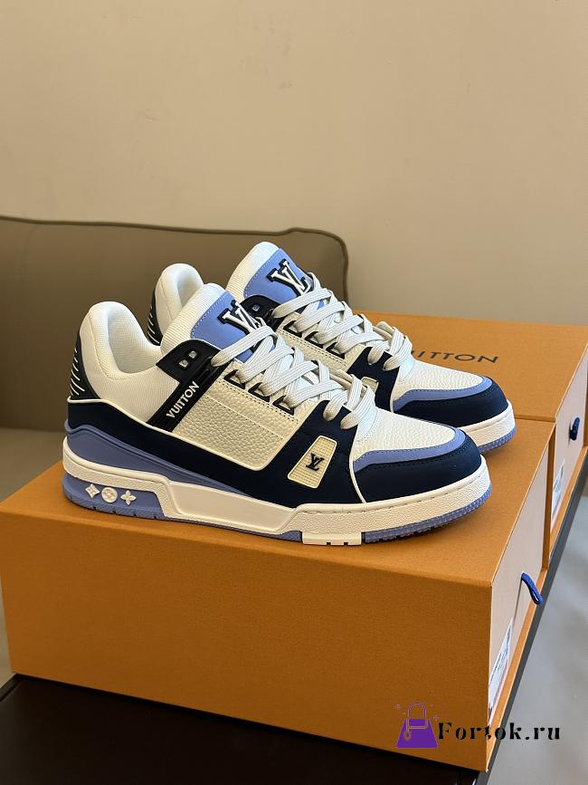 Fortok Louis Vuitton Moka Trainers White/Blue - 1